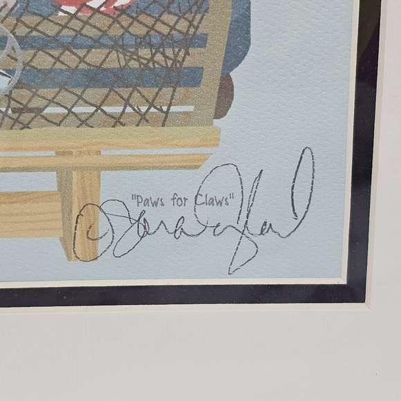 Sarah England Signed Corgi Kennebunkport Print w/ matte - Picture 3 of 4